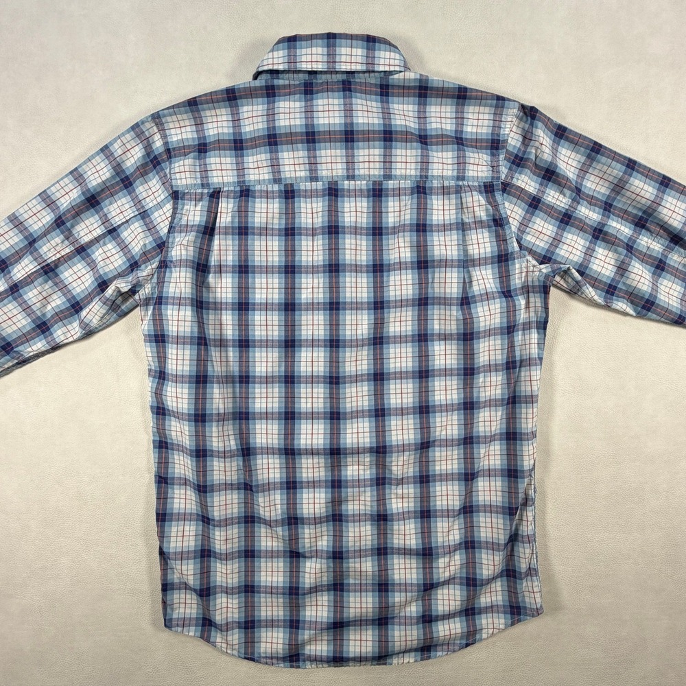 ExOfficio Insect Shield Mens Small Blue Plaid Long Sleeve Button Down Shirt - Picture 3 of 11